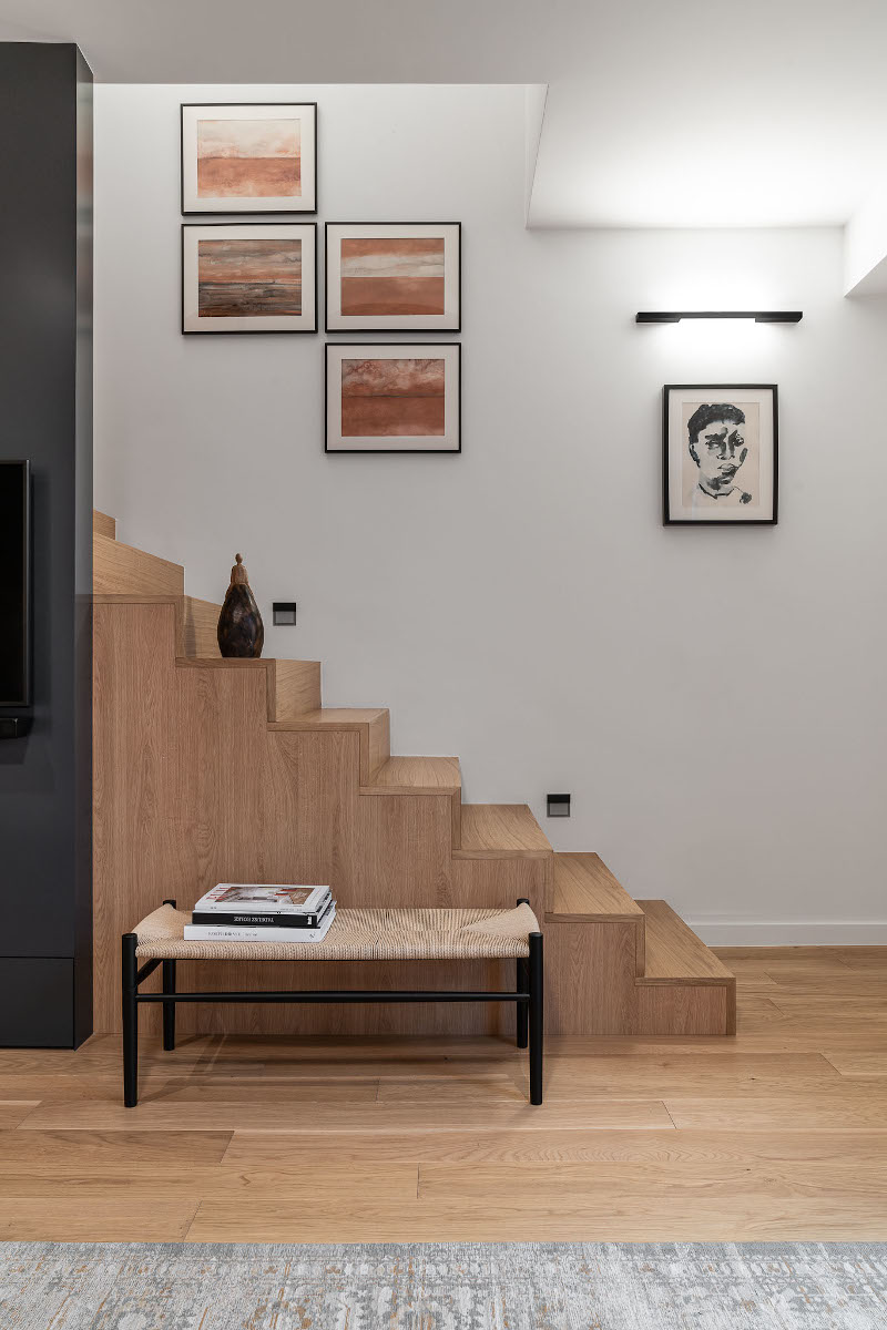 Projekt wnętrza mieszkania w Gdyni - schody